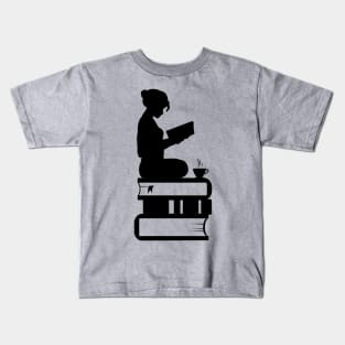 girl on books Kids T-Shirt